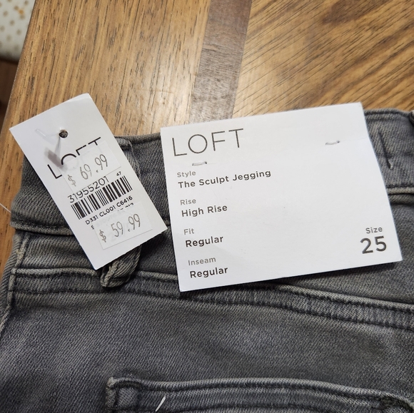 NWT High Rise Sculpt Jeggings in Light Grey Wash Size 25 - Picture 4 of 6